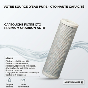 filtre cto pour osmoseur – charbon actif