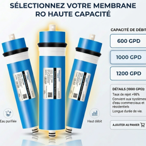 membrane osmose inverse 600/1000/1200 gpd